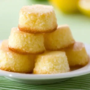 Deliciously moist mini lemon drop cakes made from scratch for a perfect treat.