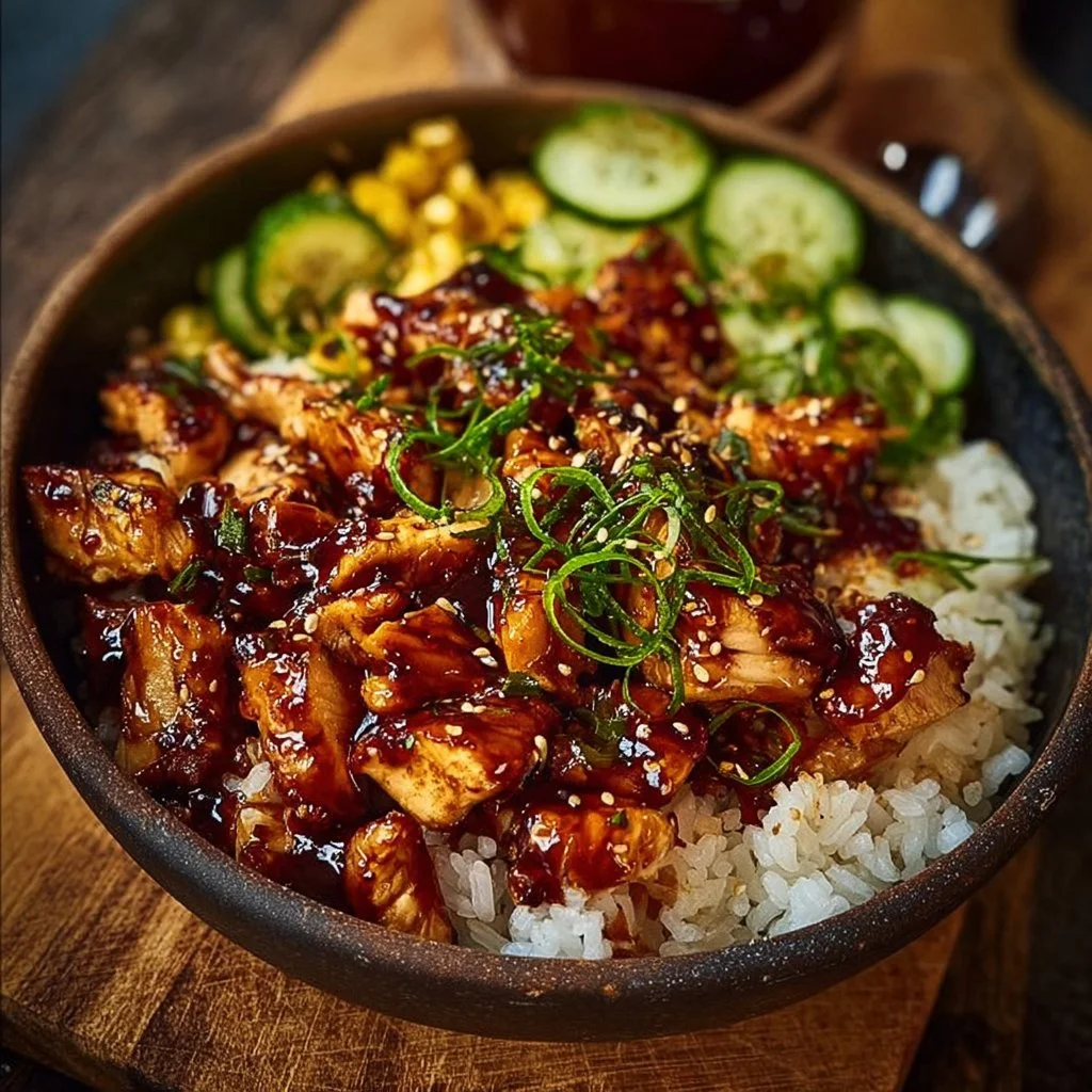 Honey BBQ Chicken Rice Bowl