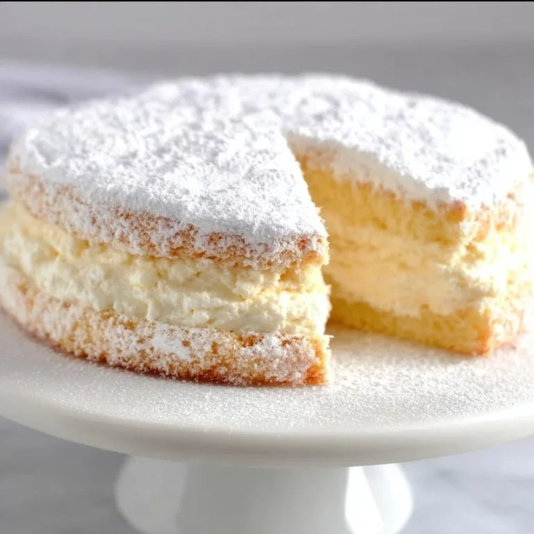Slice of Italian Lemon Cream Cake topped with lemon zest and cream
