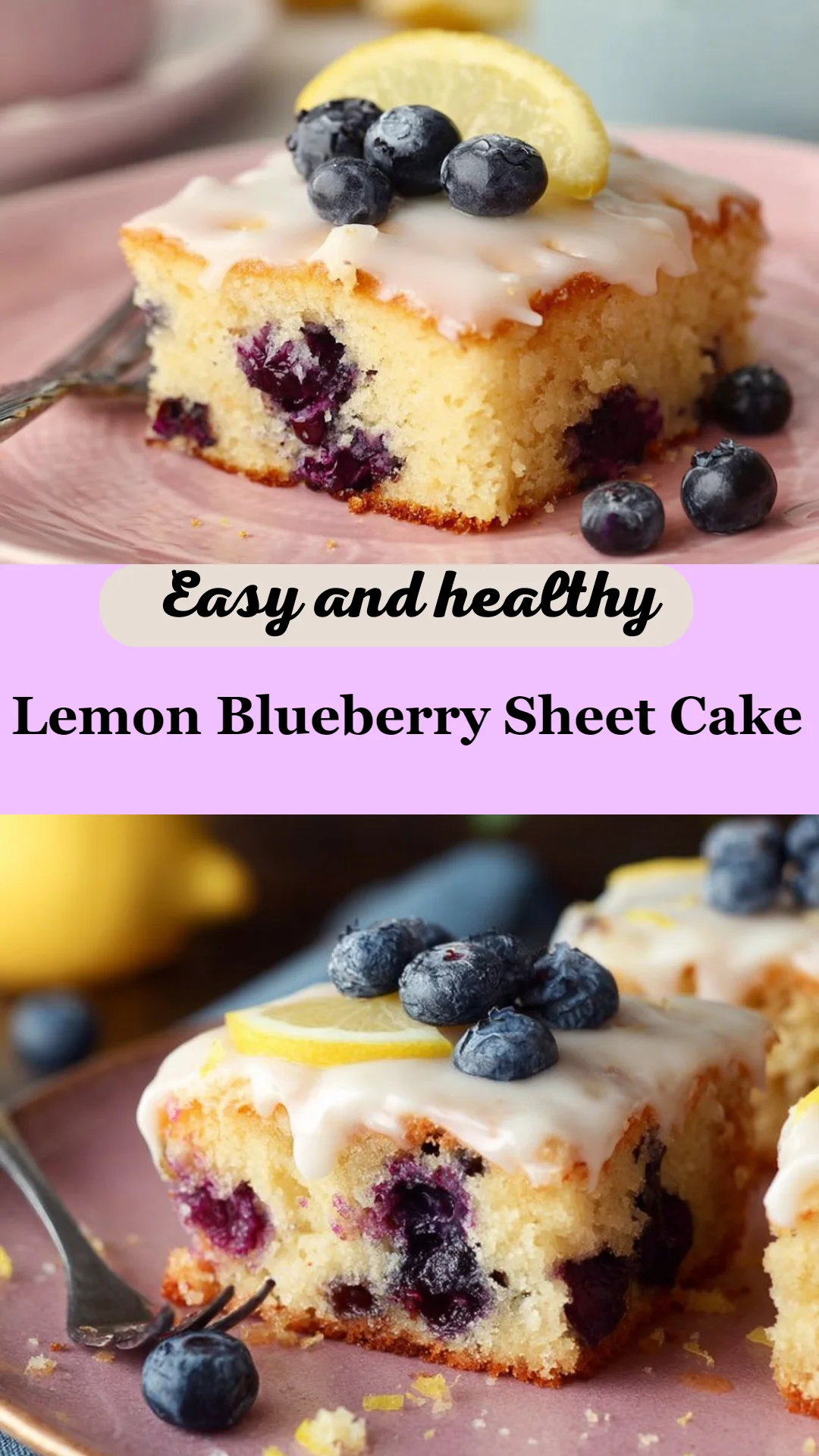Lemon Blueberry Sheet Cake